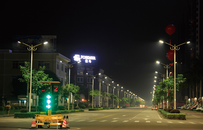 湖南衡南縣車江鎮LED路燈桿造型燈安裝完畢-昭航照明案例