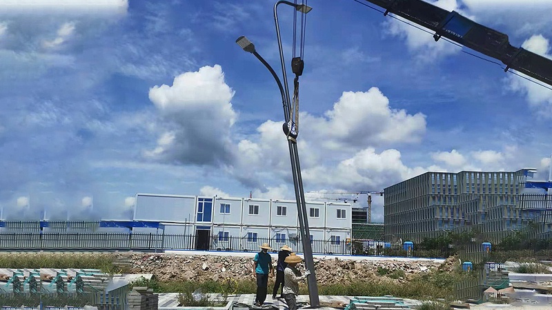 海口高低臂LED路燈安裝